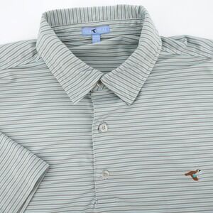 GenTeal Striped Performance Polo Shirt Blue Short Sleeve Mens XL